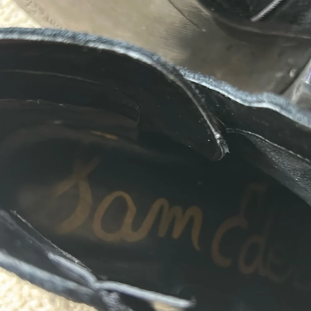 SAME EDELMAN BLK SUEDE ANKLE BOOTIE SZ 9